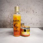 GLUTA SUPER BLEACHING OIL AND FACE CREAM. 2PCS