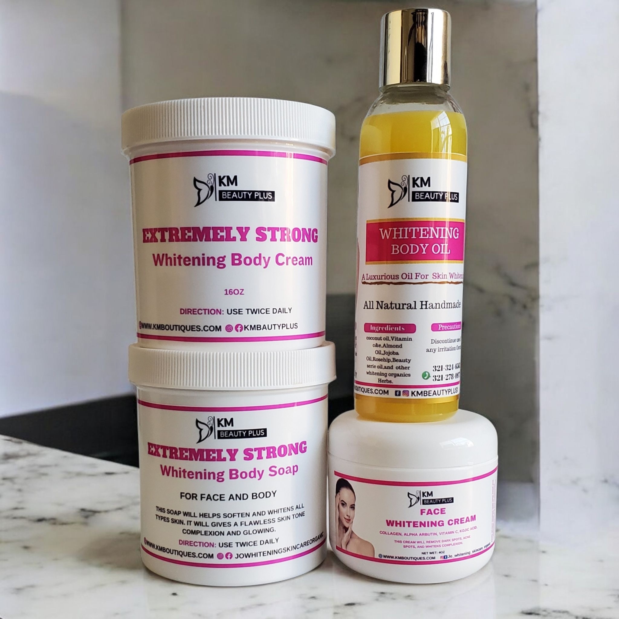 EXTREMELY STRONG WHITENING BODY SET.