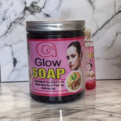 G Glow Soap 7 Days skin whitening & Glow Oil,Spot Fading anti Aging Soap 500g X1.